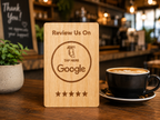Wooden Google Review NFC Stand