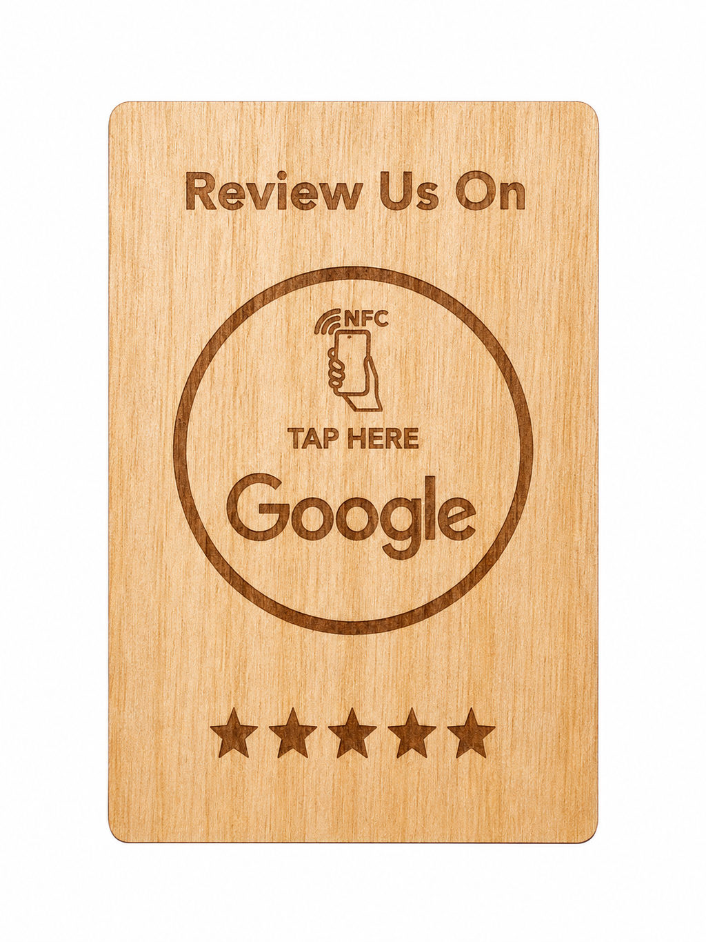 Wooden Google Review NFC Stand