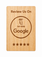 Wooden Google Review NFC Stand